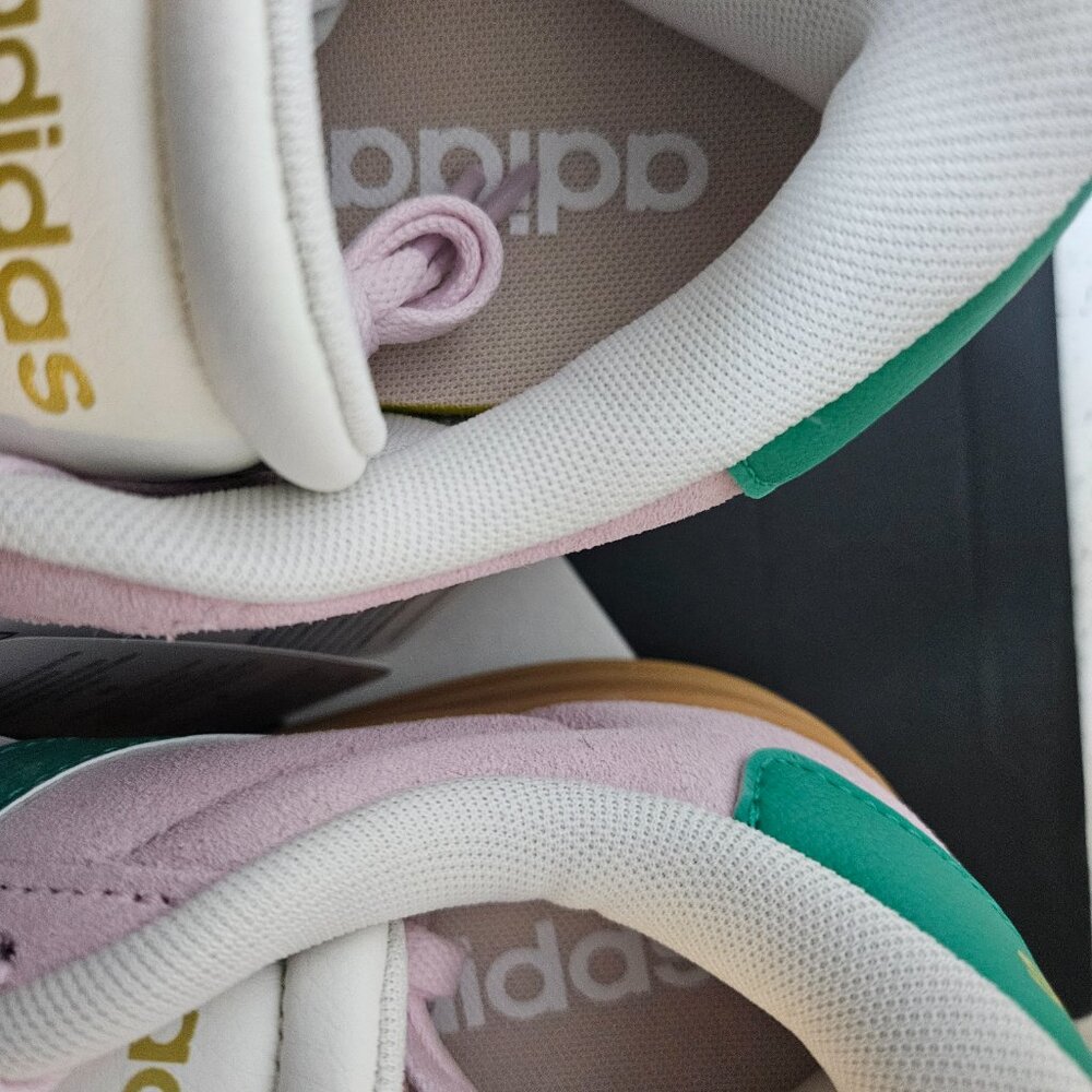 Adidas VL Court Bold Clear Pink Court Green Size 7 Womens Platform Sneaker NEW - Picture 12 of 16